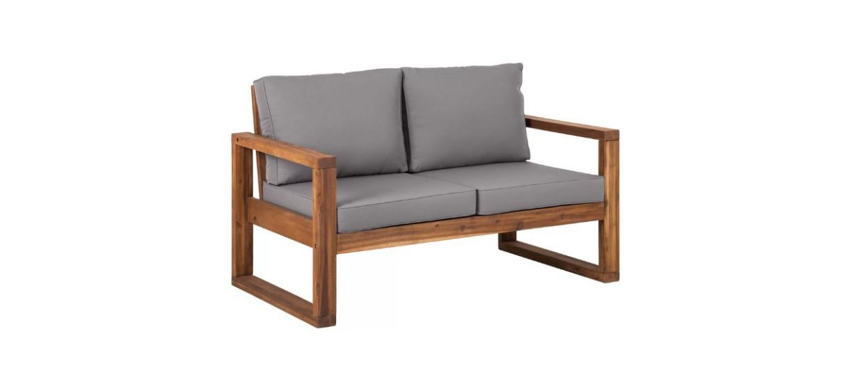 Sand and Stable Norris 52-inch Wide Outdoor Loveseat with Cushions Sand and Stable Norris 52-inch Wide Outdoor Loveseat with Cushions