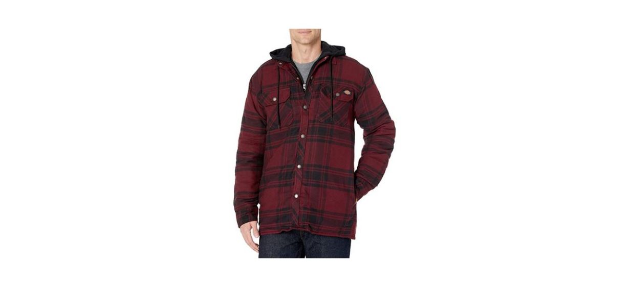 Best Dickies Mens Relaxed Fit Hooded Quilted Shirt Jacket