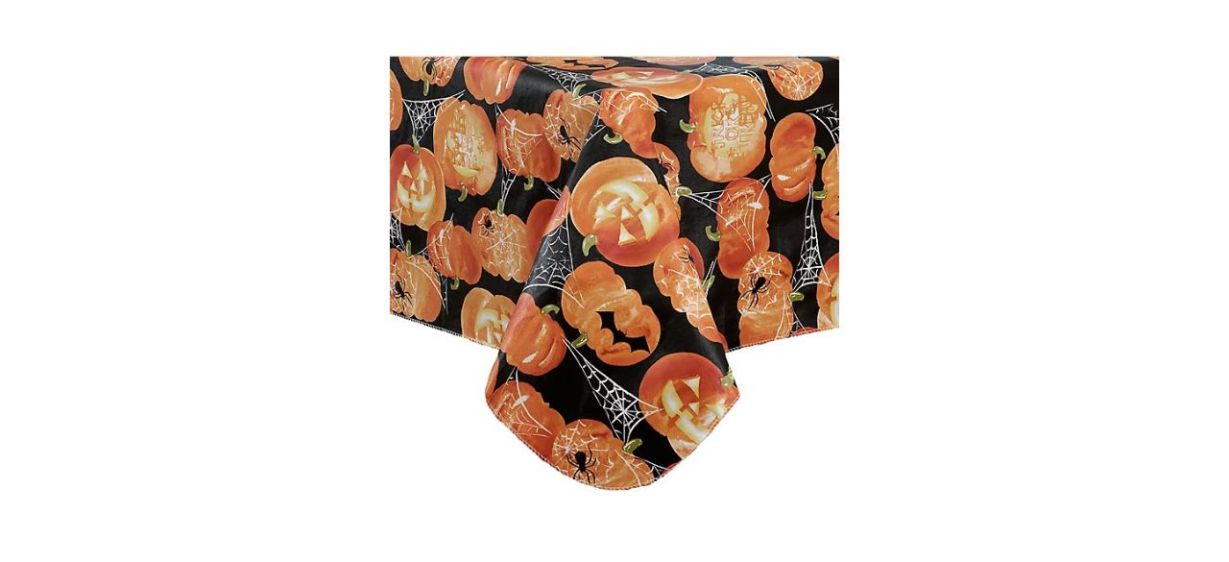 ELRENE Glowing Jack-O'-Lanterns Tablecloth Collection