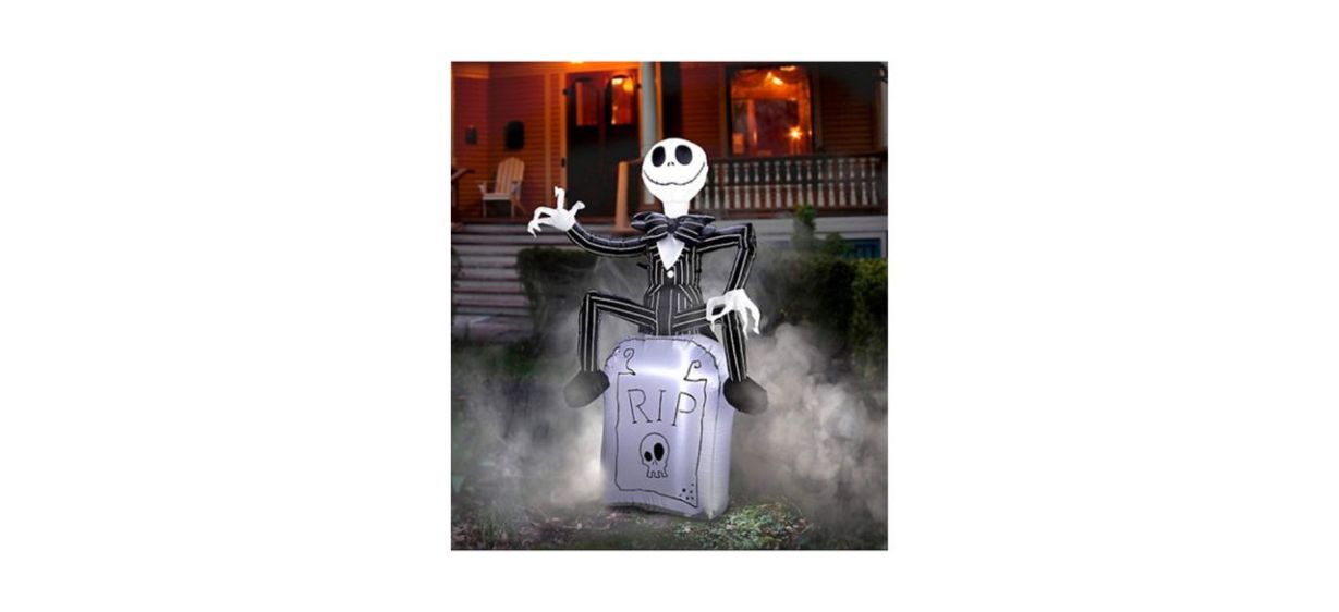 Best Gemmy Jack Skellington on Tombstone Airblown Inflatable