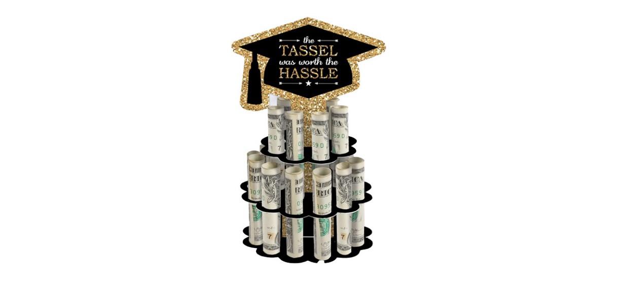 Big Dot of Happiness Tassel Worth The Hassle Gold DIY Graduation Party Money Holder Big Dot of Happiness Tassel Worth The Hassle Gold DIY Graduation Party Money Holder
