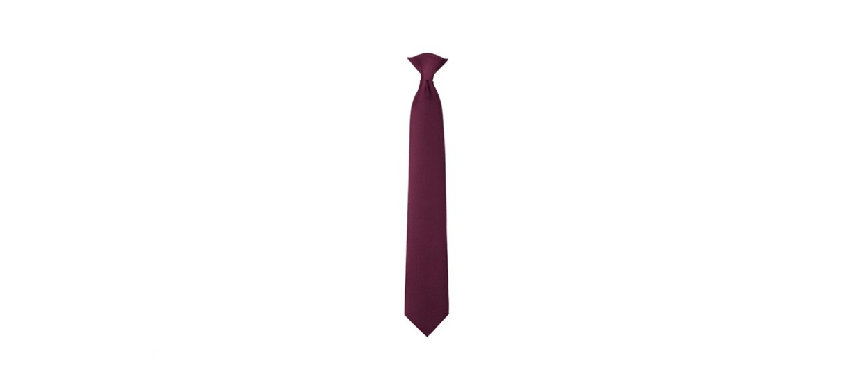 best Jacob Alexander Uniform Solid Clip-On Tie