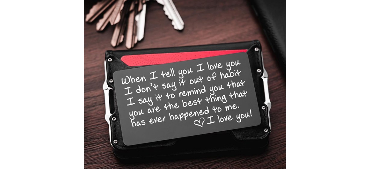 Red Dot Engraving Engraved Aluminum Wallet Card