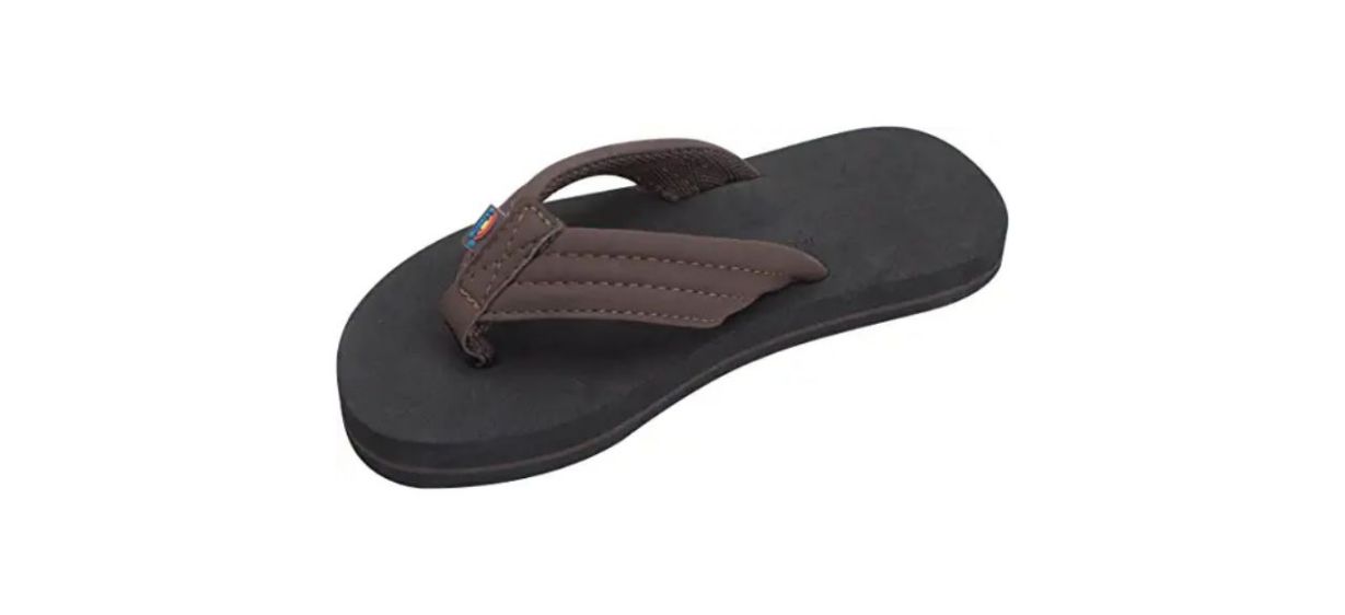 Best Rainbow Sandals Kids’ Grombows Soft Top Rubber Flip-Flops with Neoprene Strap