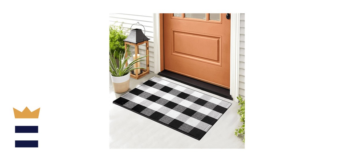 Black and White Buffalo Plaid Rug