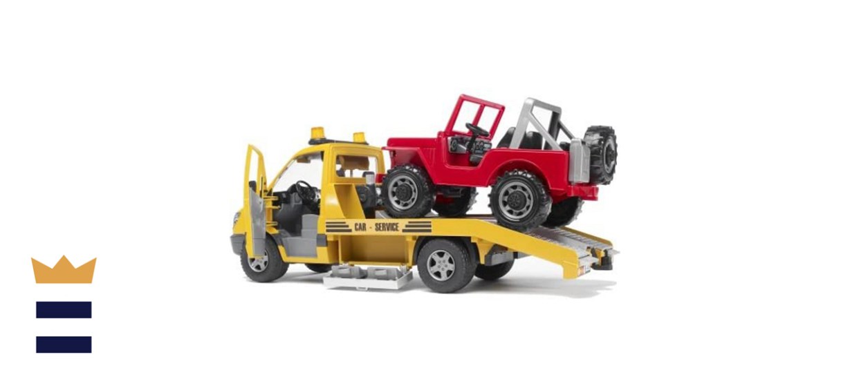 Bruder 02535 MB Sprinter Toy Tow Truck with Cross Country Vehicle