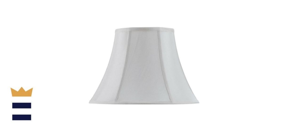 CAL Lighting 18-Inch White Vertical Piped Basic Bell Lamp Shade