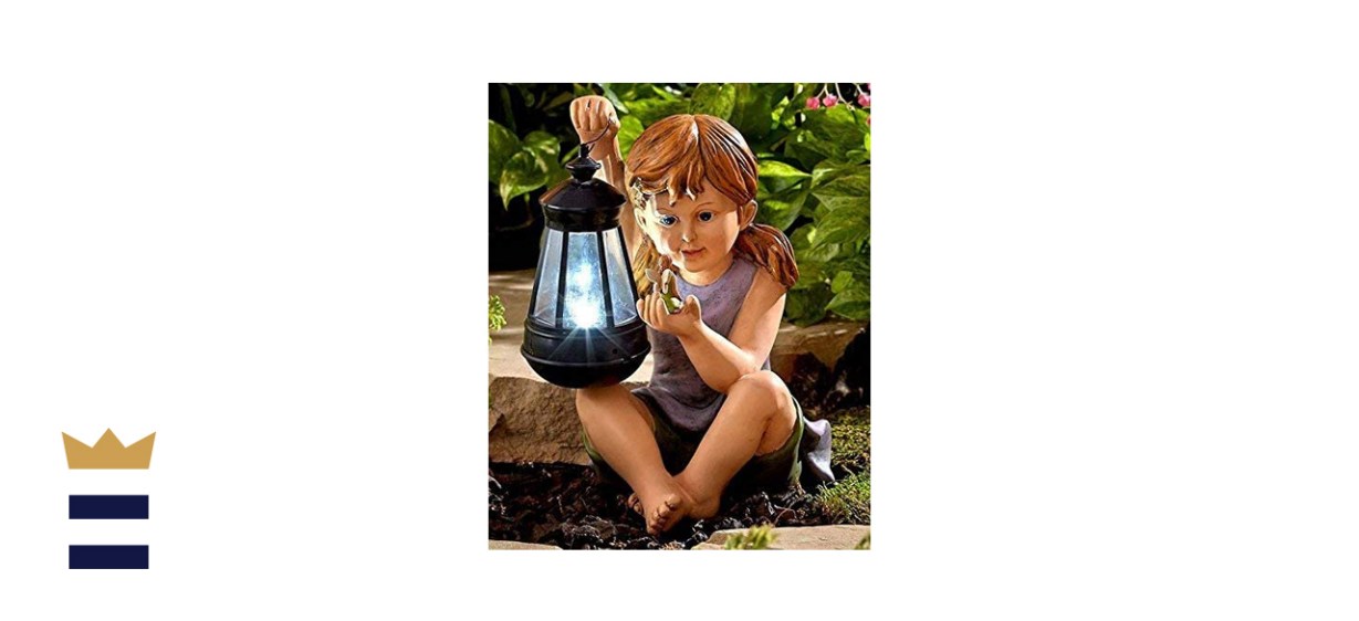 CT Discount Store Solar Child with Fairy Statue