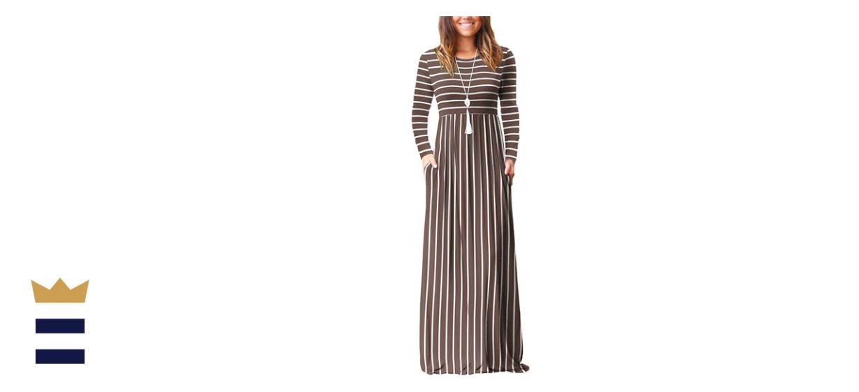 DEARCASE Long Sleeve Loose Maxi Dress