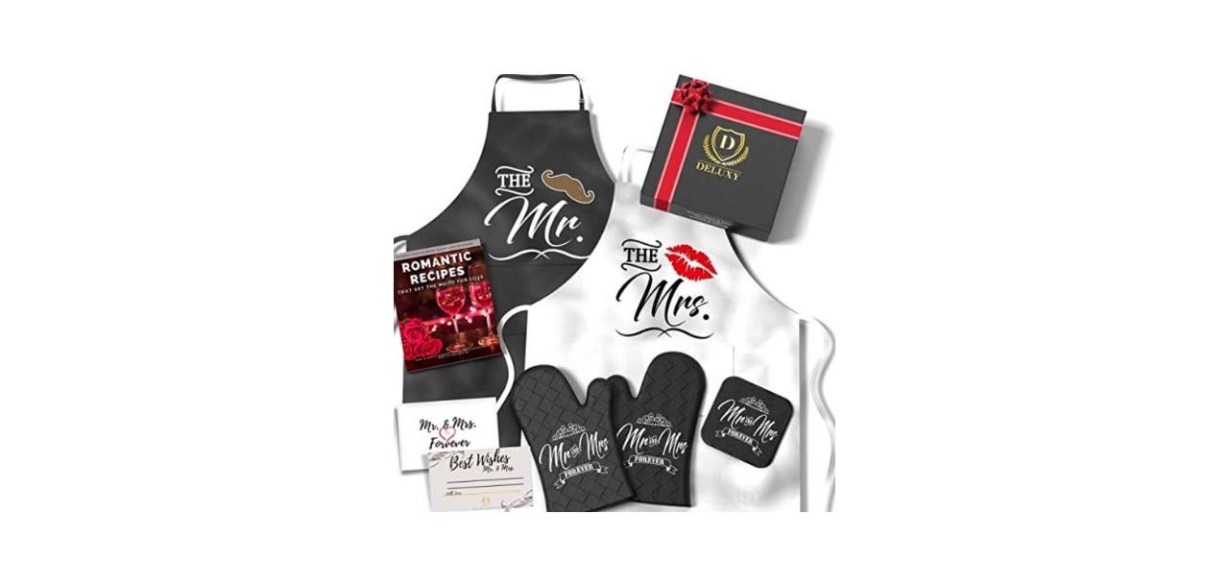 DELUXY Mr. and Mrs. Aprons