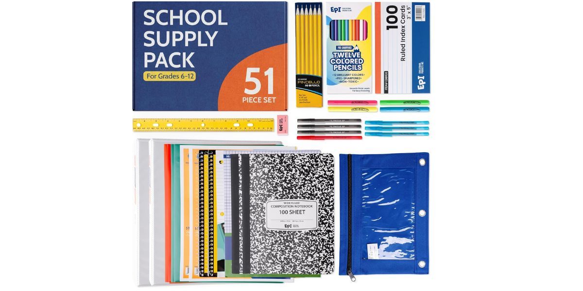 EPI Essentials Back to School Supplies for Kids 6th-12th Grade