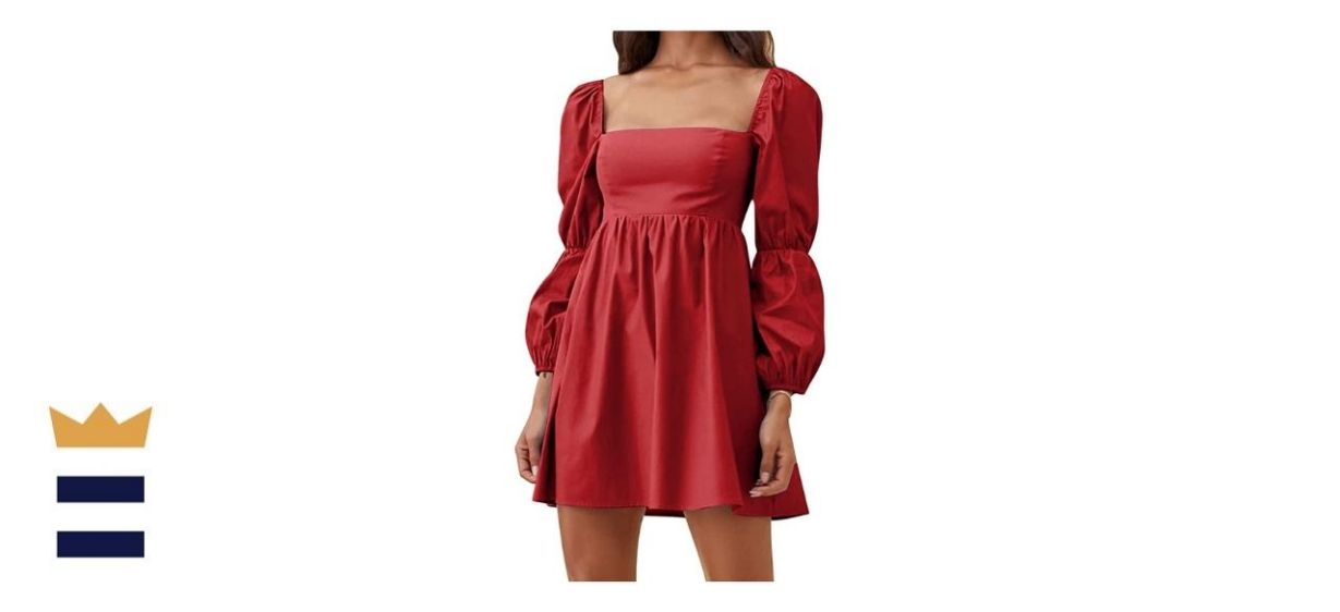 Exlura Womens Square Neck Dress