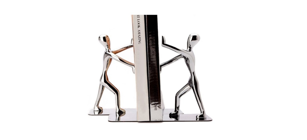 Fasmov Heavy Duty Stainless Steel Man Bookends