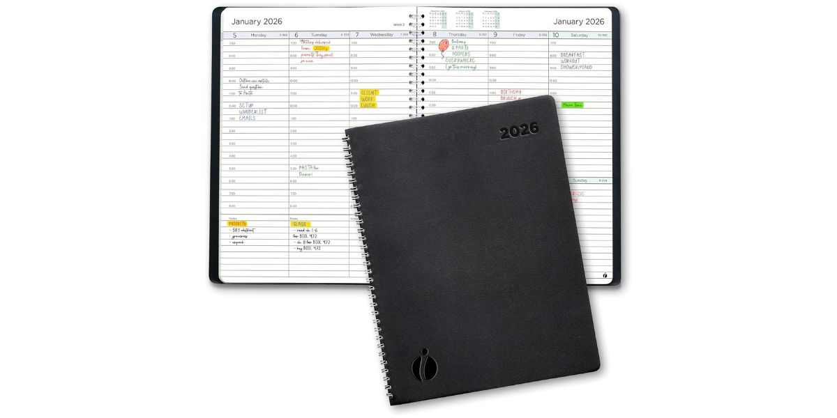 Inamio 2026 Weekly and Monthly Appointment Book