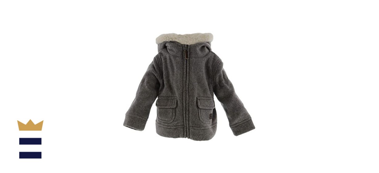 Janie and Jack Heather Grey Sherpa Lined Hooded Jacket