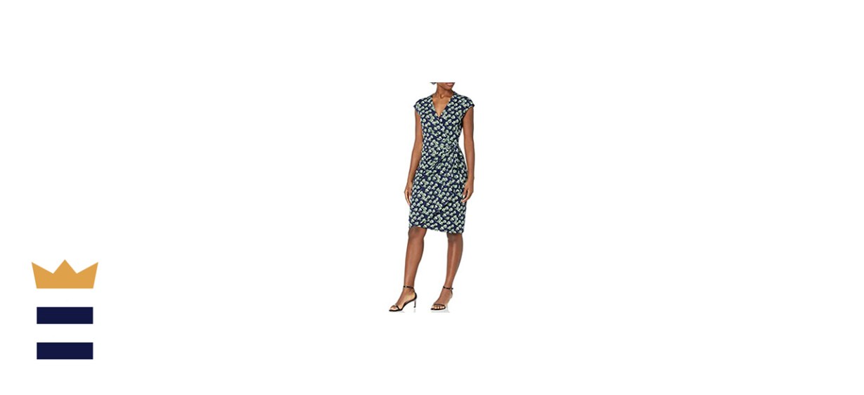 Lark &amp; Ro Classic Cap Sleeve Wrap Dress