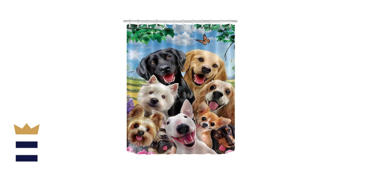 LB Funny Dogs Shower Curtain