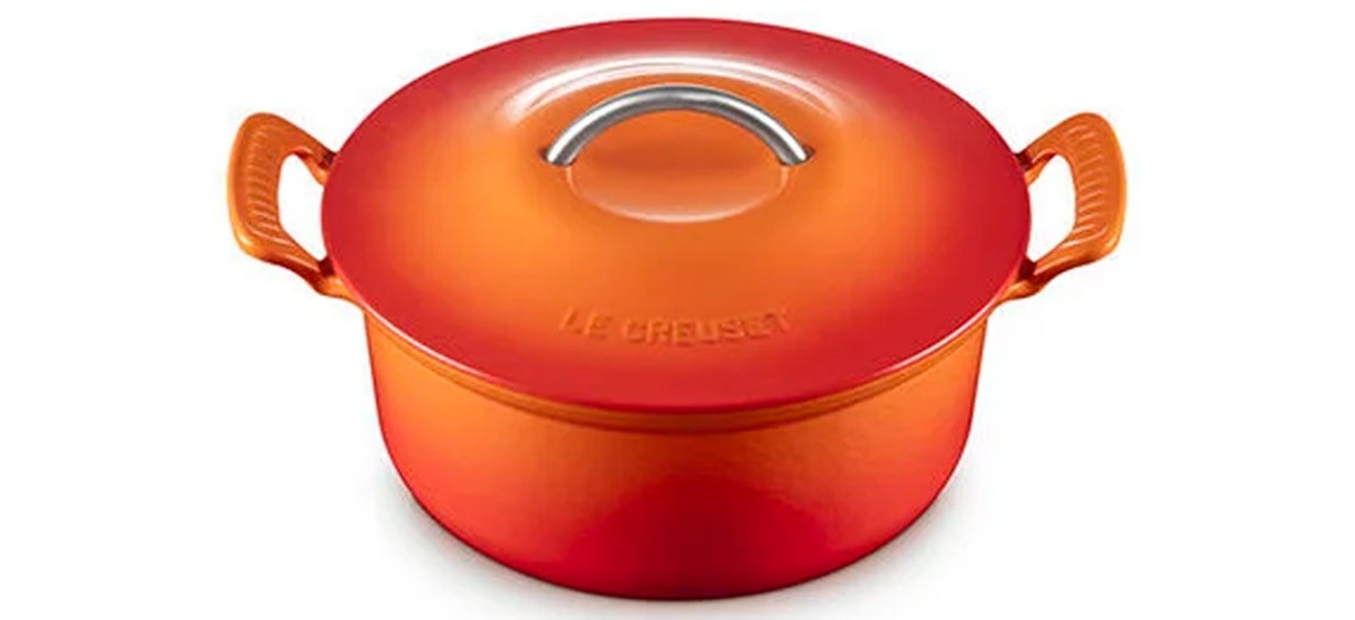 Le Creuset Modern Heritage Round Dutch Oven in orange