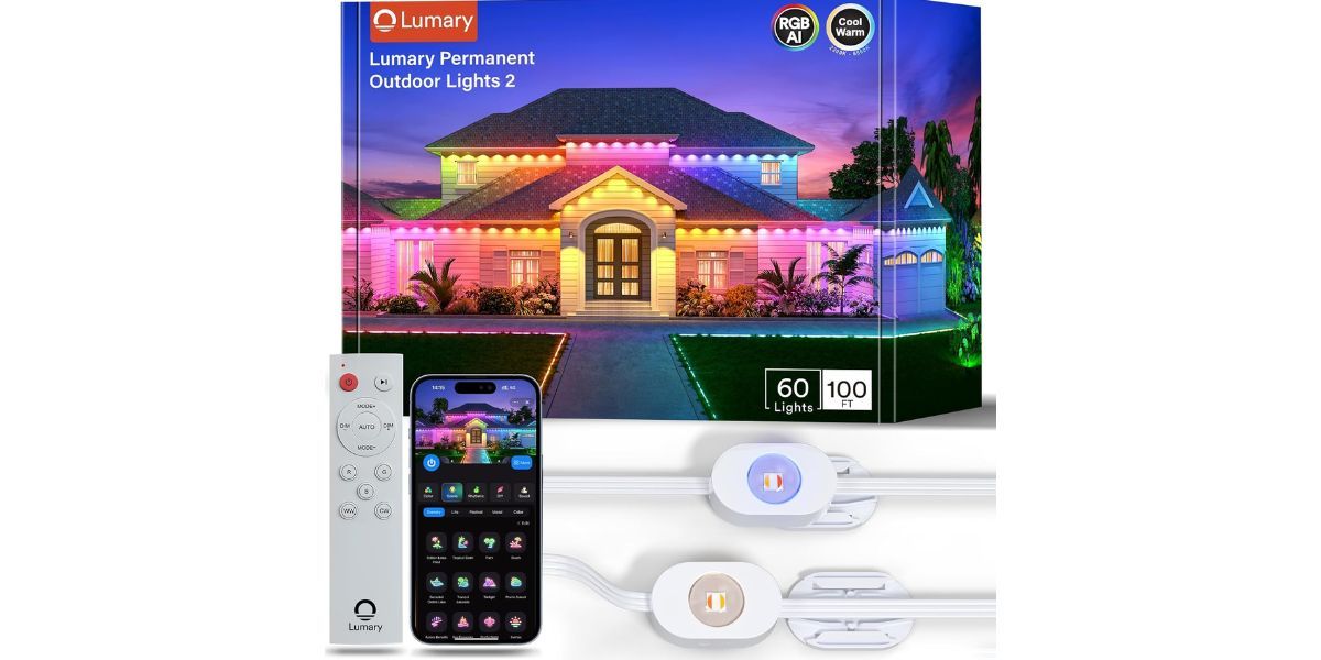 Lumary Smart Permanent Outdoor Lights 2 with Remote &amp; Slide-Base
