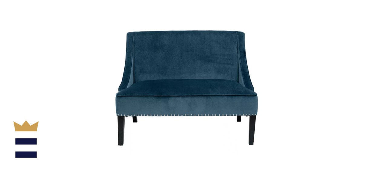 Madison Park Calla Swoop Arm Settee Loveseat