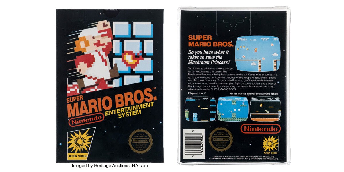 Vintage Sealed Super Mario Bros. Game