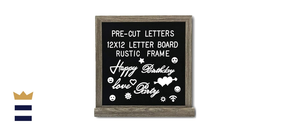 Muga Black Felt Letter Board with 485 Precut Letters