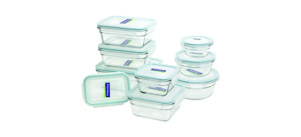 Glasslock 18-piece Assorted Oven Safe Container Set Glasslock 18-piece Assorted Oven Safe Container Set