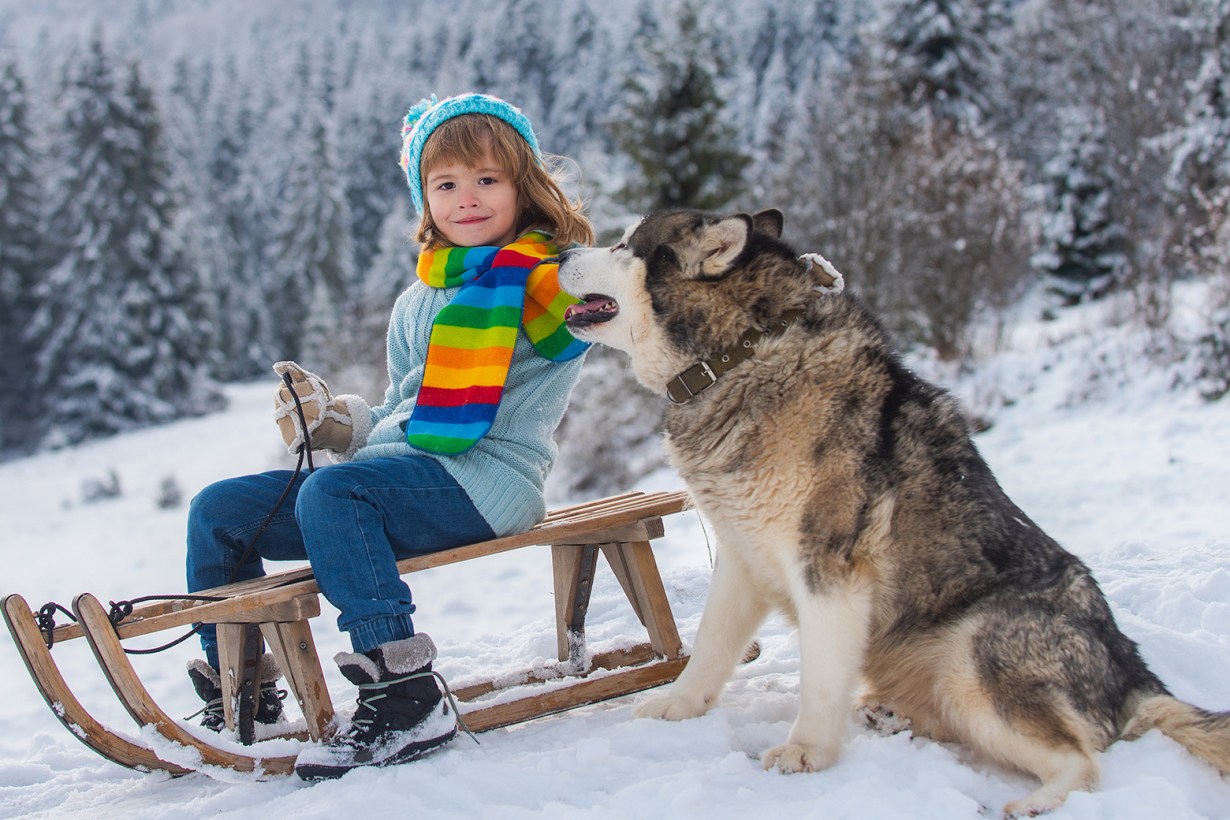 a child wearing a scarf