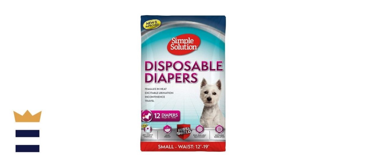 Simple Solution True Fit Disposable Dog Diapers for Female Dogs