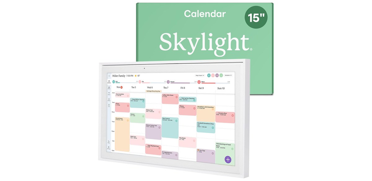 Skylight Calendar on white background
