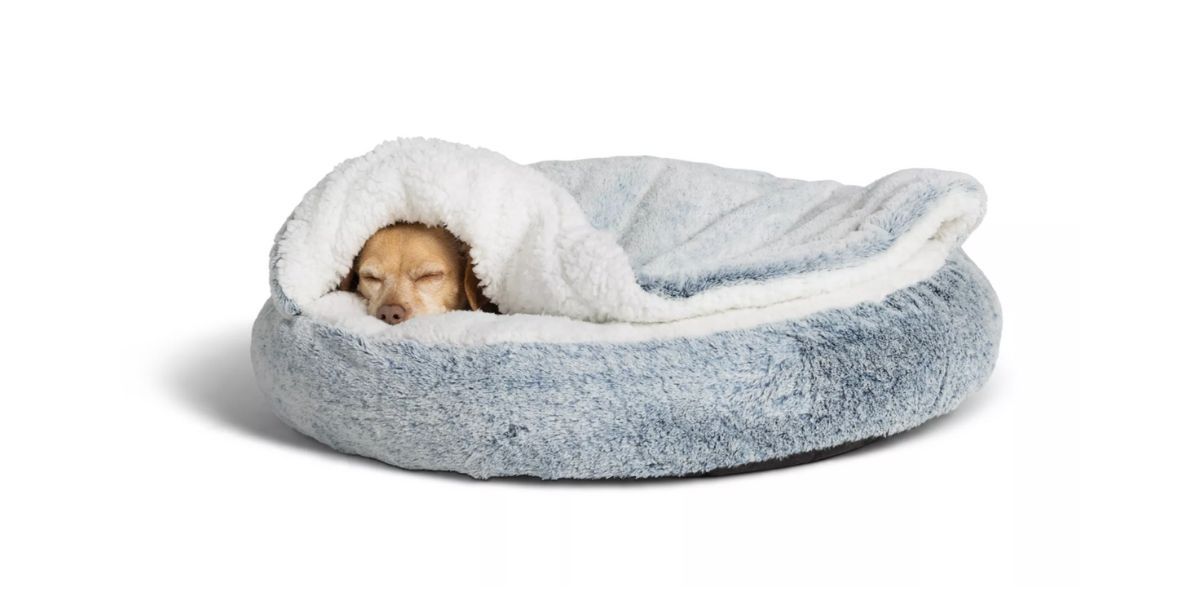 Top Paw Faux Fur Snuggler Dog Bed