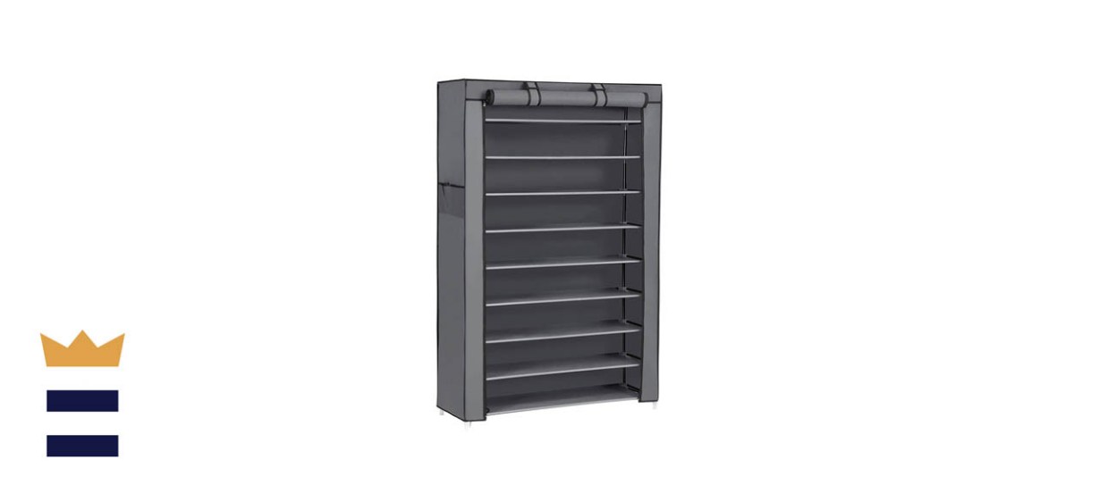 Songmics 10-Tier Shoe Rack Shelf With Dustproof Cover