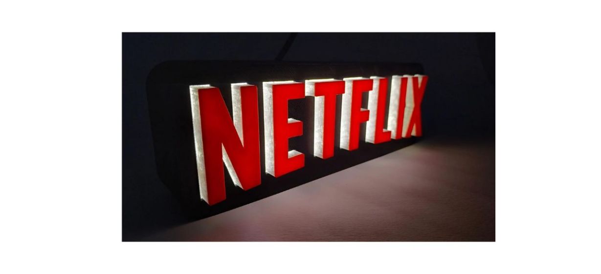3DEvricPrinting Netflix LED Lamp