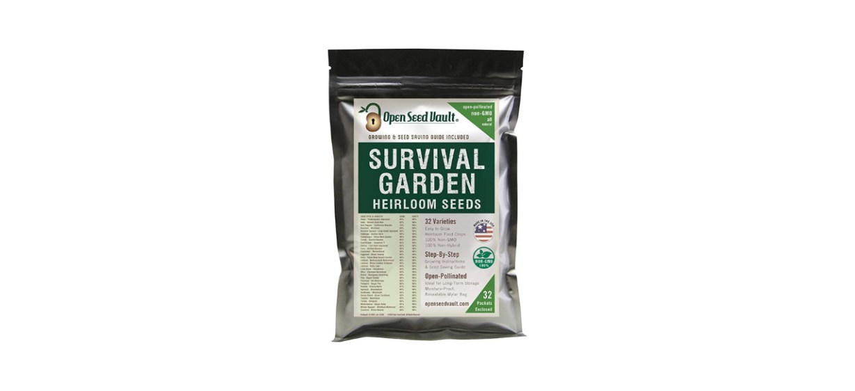 Open Seed Vault Survival Garden Vegetable Seed Variety Pack