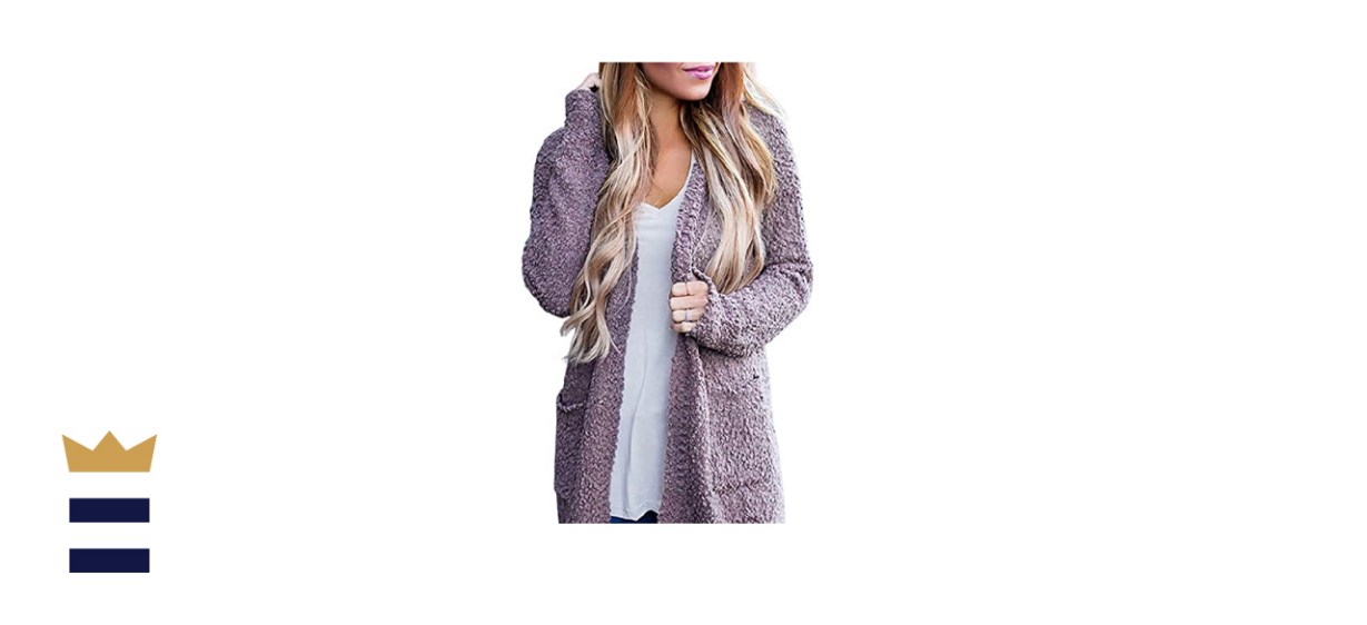 ZESICA Women's Casual Long Sleeve Open Front Soft Chunky Knit Sweater