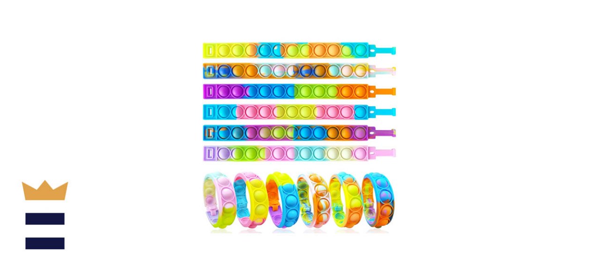 Znnco 12-Piece Push Pop It Fidget Bracelet 