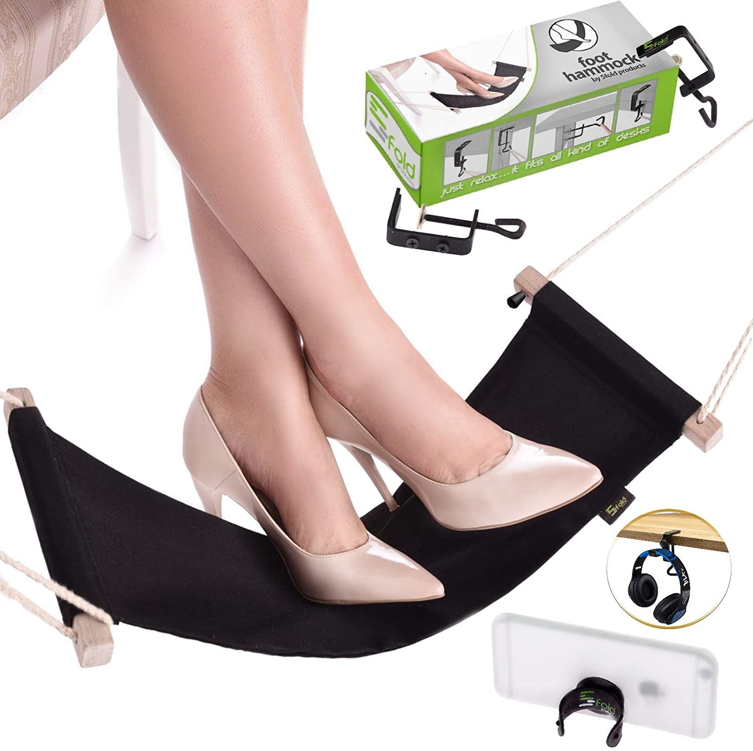 5Fold Products Under Desk Foot Hammock