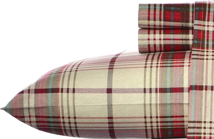 Eddie Bauer Mont Lake Plaid Flannel Sheet Set