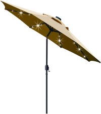 Sunnyglade 9-Foot Solar LED Patio Umbrella