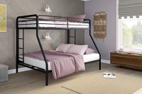 DHP Metal Twin-Over-Full Bunk Bed Frame with Ladder