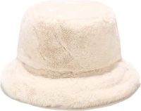 Dirholl Women's Winter Faux Fur Bucket Hat