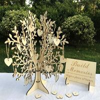 NUPTIO Wood Tree Alternative Guest Book