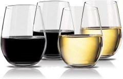 Vivocci Unbreakable Stemless Wine Glasses