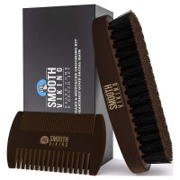 Smooth Viking Boar Bristle Beard Brush & Wooden Grooming Comb