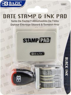 BAZIC Products Date Stamp and Ink Pad