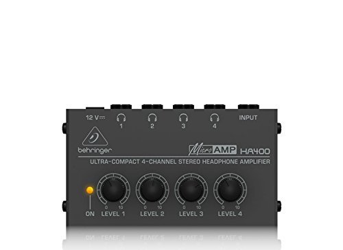 Behringer Microamp HA400 Ultra-Compact 4-Channel Stereo Headphone Amplifier