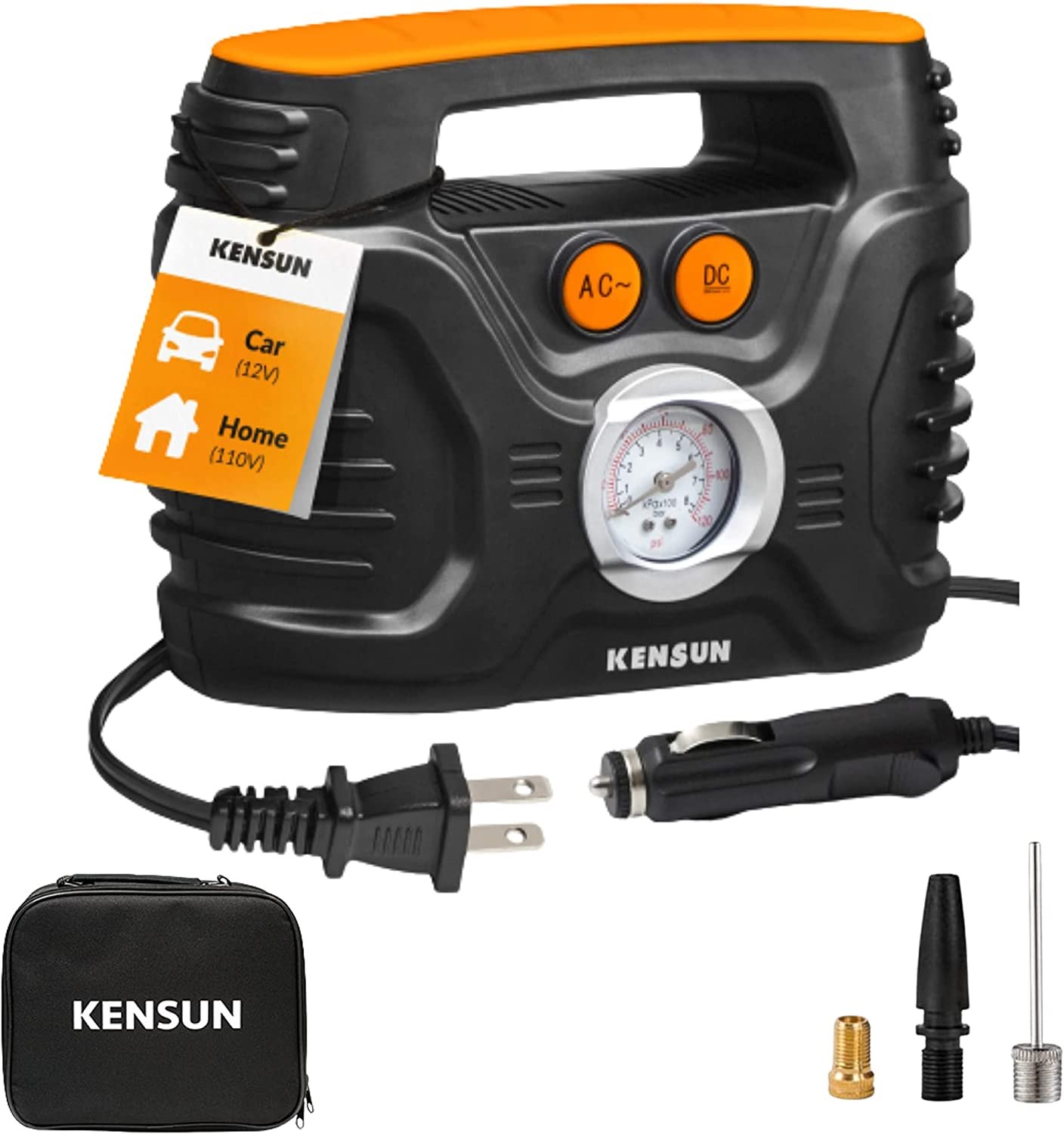 Kensun AC/DC Power Supply Portable Air Compressor Pump