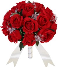 Aivanart Silk Roses Bridal Bouquet