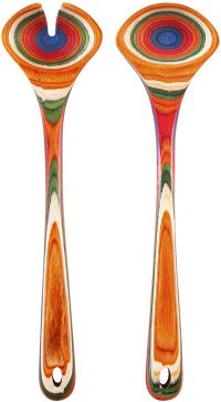 Baltique Marrakesh Collection Wooden Salad Serving Utensil Set
