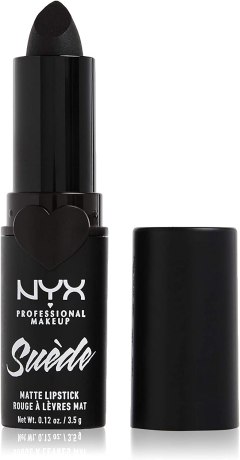 NYX PROFESSIONAL MAKEUP Suede Matte Lipstick, Alien (Black)